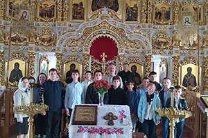 Экскурсия в храм преподобного Онуфрия Великого в аг. Спорово учащихся из аг. Пески