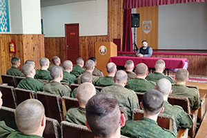 Беседа с личным составом срочной службы 16-го отдельного полка радиоэлектронной борьбы