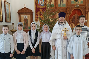 Поздравление с Рождеством Христовым в храме святой равноапостольной Марии Магдалины в аг. Сигневичи