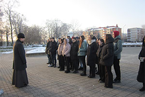 Беседа в Михайловском храме с учащимися СШ № 2 г. Дрогичина