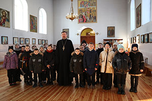 Беседа в храме с учениками третьего класса Малечской школы