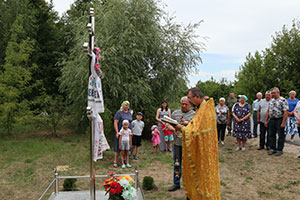 Освящение поклонного креста в д. Павловичи