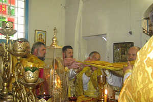 Соборное богослужение в храме святителя Николая Чудотворца дер. Черняково 