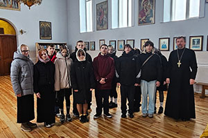 Беседа в храме с учениками Малечской санаторной школы-интернат