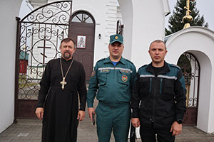 Учения пожарных на Малечском приходе