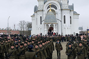 В Духовно-патриотическом комплексе г. Берёзы новое пополнение частей Берёзовского гарнизона приняло присягу на верность Родине и белорусскому народу 