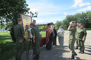 В 16-й отдельный полк РЭБ была принесена икона святого великомученика Георгия Победоносца