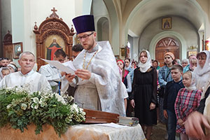 Молебен на окончание учебного года в храме преподобного Серафима Саровского в г.Белоозёрске