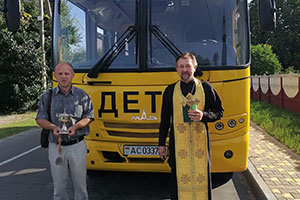 Освящение школьных автобусов в аг. Малеч